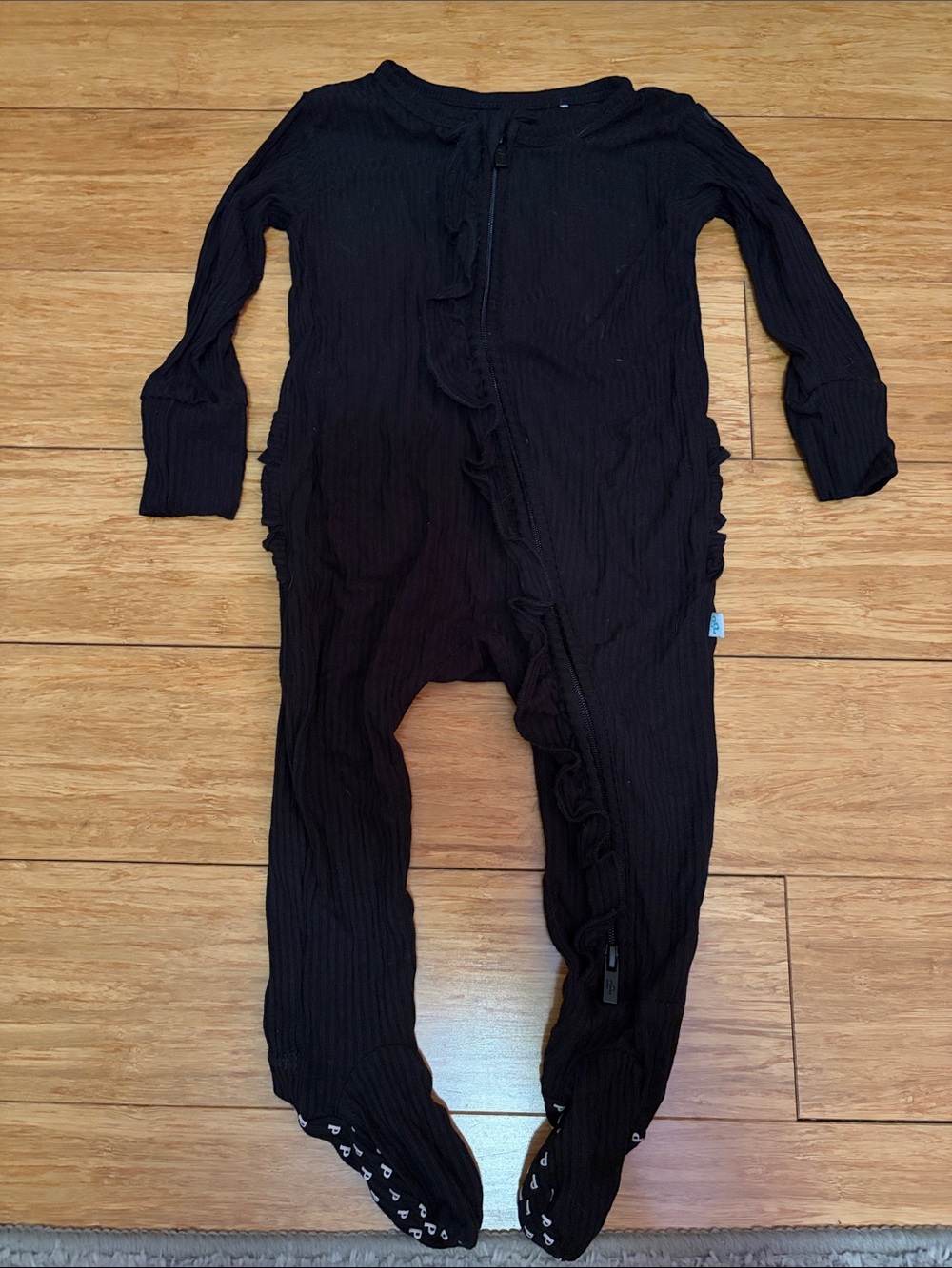 Posh Peanut Black Ruffle Trim